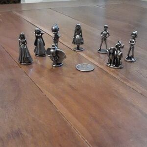 Disney Pewter Figurine Set 8-Piece, Snow White/Sleeping Beauty/Pinocchio...
